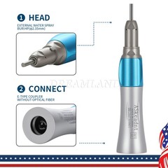 NSK Style Dental Slow Low Speed Straight Handpiece Nose Cone E-type Air Motor