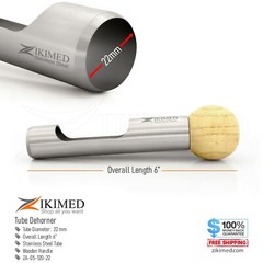 Tube Dehorner Stainless Steel & Wooden Handle, Tube Size 22 mm, 15 Cm Long