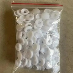 20pcs Grey Plastic Screw Cap Hinged Cover Button Fold Furniture Decorative