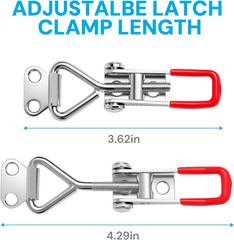 6 Pack Adjustable Toggle Latch Clamp 330LB Heavy Duty Lock with 24 Screws