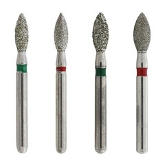 Dental Diamond Bur FG Burs Football Round End Taper Barrel Cylinder Pear Flame