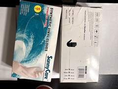 100 SunnyCare #7501 Synthetic Vinyl Gloves Powder Free (Latex/DOP Free) – S
