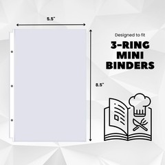 Clear Mini Sheet Protectors for 5.5 x 8.5 Inches – 200 Pack, Top Loading,