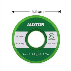 AUSTOR 0.8mm Lead Free Solder Wire with Rosin Core, 100g 0.8mm 100g