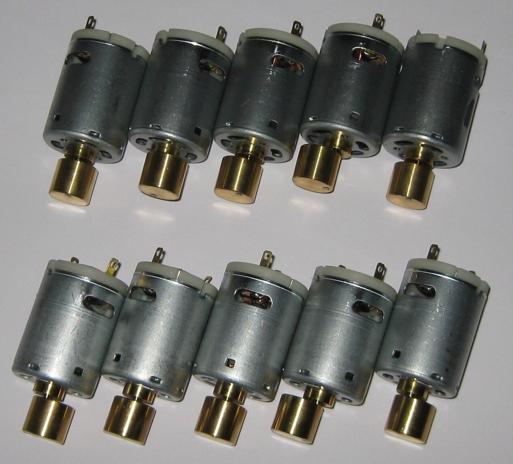 10 X 12V Nichibo Vibrator / Massager 5 Pole 28mm Diameter DC Motor Heavy Weight