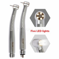 2/4Hole Dental LED Fiber Optic Handpiece w/ 5*Light High Speed Turbine