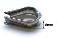50 PCS M3 Stainless Steel Thimbles for 1/8 Inches Diameter Wire Rope
