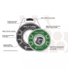 1000 Ft. White/Red Stripe 12 SOL CU Coilpak Simpull THHN Wire