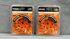Lot Of 2 -RIDGID 4.5 in. Turbo Cup Wheel- Free Shipping