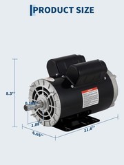 3.7HP SPL Air Compressor Motor 230V 56 Frame 3450 RPM, 5/8″ Keyed Shaft 60Hz