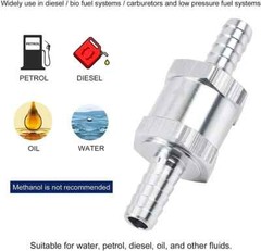 8x 10mm 3/8″ Fuel Line Non-Return One Way Air Fuel Oil Check Valve Diesel Gas