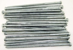(25) Galvanized Hex Head 3/8 x 10″ Lag Bolts Wood Screws