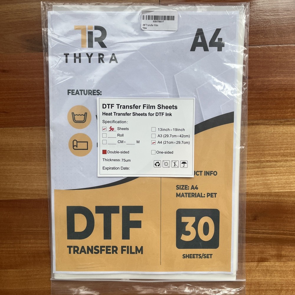 A4 DTF Transfer film – 30 sheets Matte