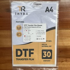A4 DTF Transfer film – 30 sheets Matte