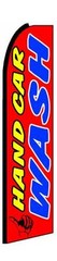 Hand Car Wash Red Flutter Swooper Flag Advertising Sign 3’ Wide Banner Only