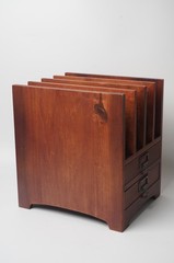 Pottery Barn Thailand Mission Style Wood Desktop Organizer 2 Drawers