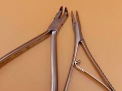 Hu-Friedy Mathieu Needle Holder 678-330 And Distal End Cutter Plier 678-101