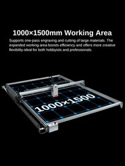 60W Laser Engraver Machine with Air Pump Goggles , Working Area 1000×1500mm