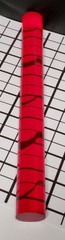 1 1/4” DIAMETER 12” INCH LONG RED CLEAR TRANSLUCENT ACRYLIC LUCITE COLOR ROD