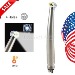 Dental LED Handpiece High Speed Turbine E-generator Push 4/3 Water Spray 2/4Hole