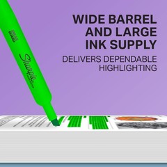 Sharpie Tank Highlighters, Chisel 12 Count (Pack of 1), Assorted Fluorescent