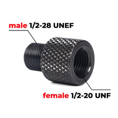 Female 1/2-20 Unf to Male 1/2-28 Unef & Male 1/2-20 to Female 1/2-28 Adapter