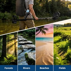 Deep Ground Metal Detector For Adults Underwater Beach Yard Waterproof Seeker US