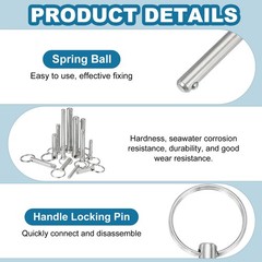 4Pack 1/4″x2.24″ Quick Release Pins Carbon Steel Silver