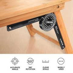 7″ Aluminum Miter Saw Protractor, Rustproof Angle Finder Tool for Woodworking
