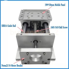 100-1000mm Linear Rail Sliding Table Cross Slide Module SBR Guide Rail SFU1605
