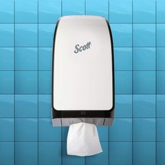 Scott 40407 Hygienic Bathroom Tissue Dispenser (40407), White, 7.00″ X 5.72″ X