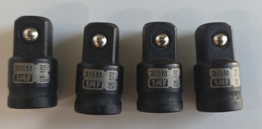 MTO 4-Piece 1/4″ Female to 3/8″ Male Impact Socket Adapter Set, BRAND NEW