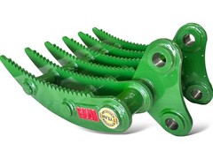 JMA 24in Mini Excavator Root Rake 4.5-6.5 Ton 45mm Pin-On Land Clearing Grapple