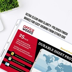 11×17 Sheet Protectors, 25 Pack, Heavyweight, Clear Page Protectors | Side Lo…