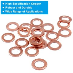 120Pcs M6 Copper Flat Washers – Superior Sealing Solution for Professionals