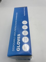 HONGRAY EXAMINATION GLOVES NITRILE VINYL BLEND, BOX OF 100 – SIZE S – BLUE