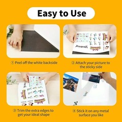 24 Self Adhesive Magnetic Sheets 8×10 Magnet Sheet with Adhesive Strong Flexible