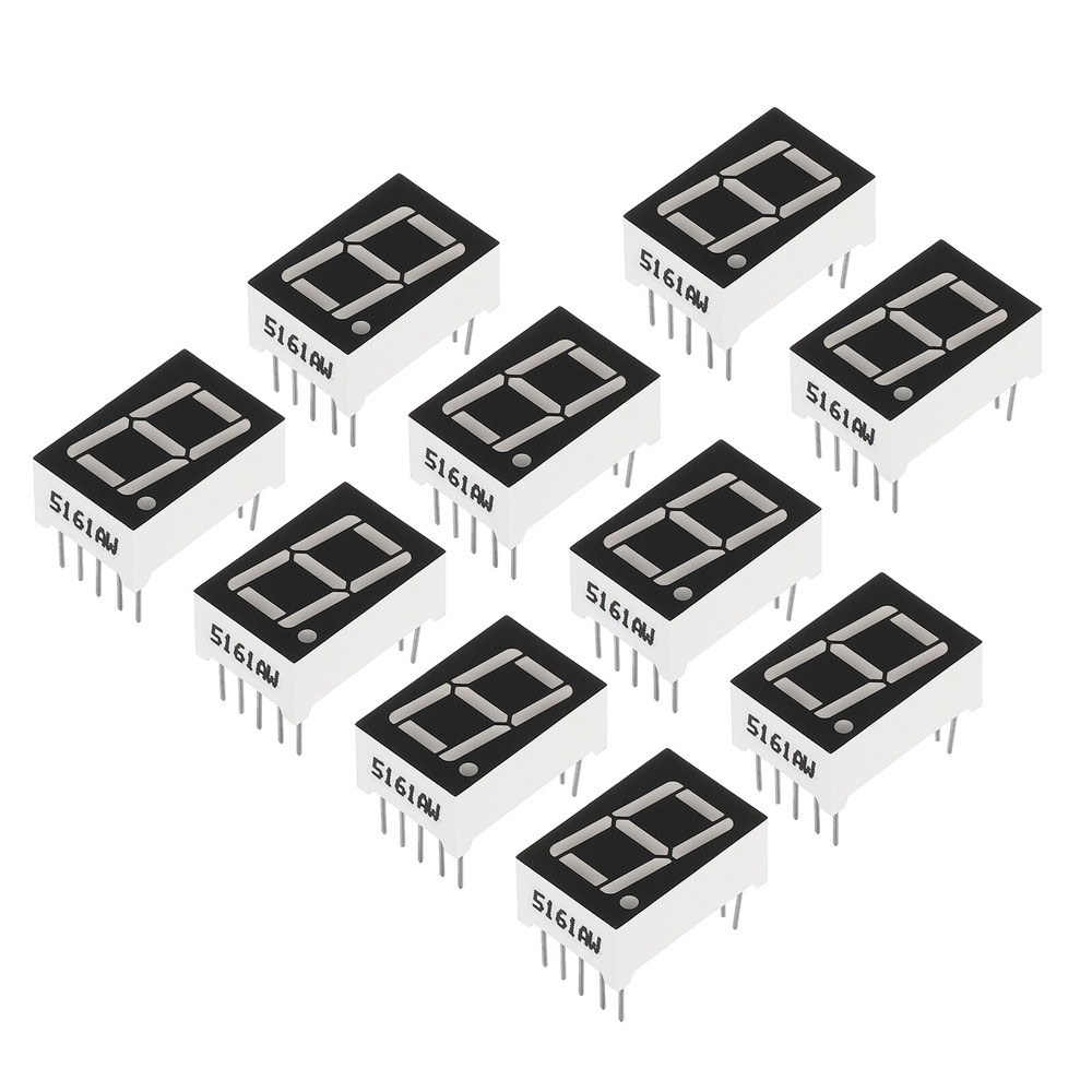 20Pcs Common Cathode 7Segment 10Pin 1Bit 3.3V 0.56″ LED Display White