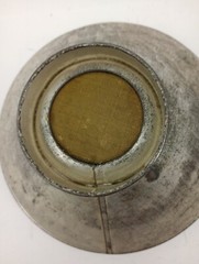 Vintage farmhouse Primitive Galvanized Steel MILK STRAINER 9.5 W X 5″ T