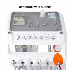 Dental Mobile Delivery Unit Cart with Air Compressor ultrasonic scalers 4Hole