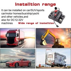 30A 60A 120A Automotive Marine Circuit Breaker with Manual Reset Surface-Mount