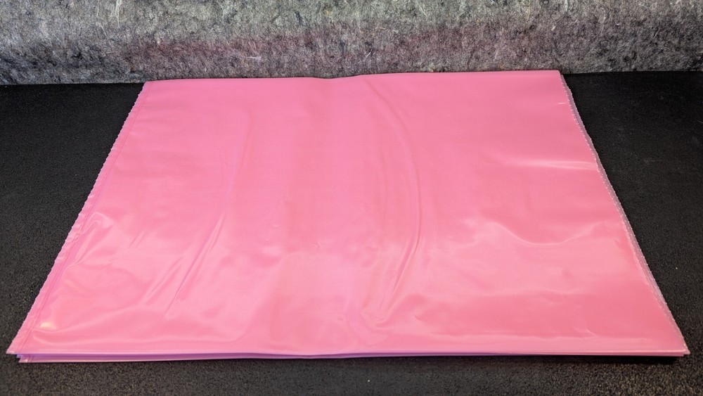 🔥10 New🔥 18″ x 24″ Electronic Pink Open Ended Flat Top Anti-Static Bag 4mil