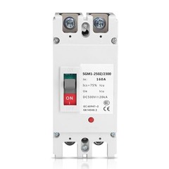 DC Circuit Breaker 500V 160A Panel Mount 2-Pole Overload Protection