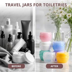 HurOutd 7 Pcs 20ml Small Travel Containers, Convenient Size 7 colors