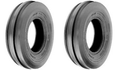 Two New 5.50-16 3-Rib Front Tractor Tires Heavy Duty 550-16 5.50 16 6 Ply HD
