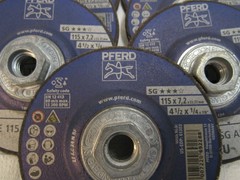 PFERD E115-7 SG ALU: 4-1/2″ x 1/4″ x 7/8″ Grinding Wheel 61303 Lot of 7