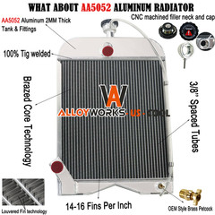 For Ford 8N 9N 2N Models 8N8005 86551430 3 Row Aluminium 8N Tractor Radiator