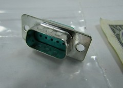 2 Positronic Mil Spec DSub Connectors DE-9, DB-9 Male, Gold Crimp Pins RD9M1000Z