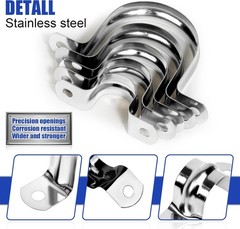30 Pcs 1 Inch Stainless Steel Conduit Clamps 2 Hole Strap U Bracket Clips