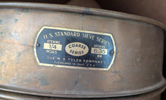 18″ USA Standard Testing Sieve Brass, Size No. 40,10,4,1/2